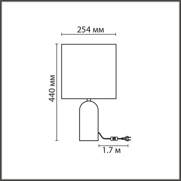 8146/1T MODERNI LN25 000 серый, керамика/текстиль Настольная лампа Е27 1*60W 220V AKIVI — изображение 4