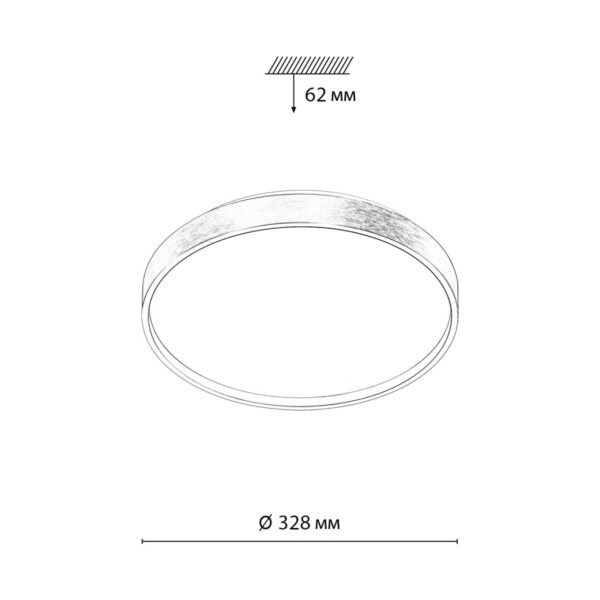 7784/CL TAN SN 000 Светильник пластик/белый/серебро LED 30Вт 4000K D328 IP43 GABY — изображение 4