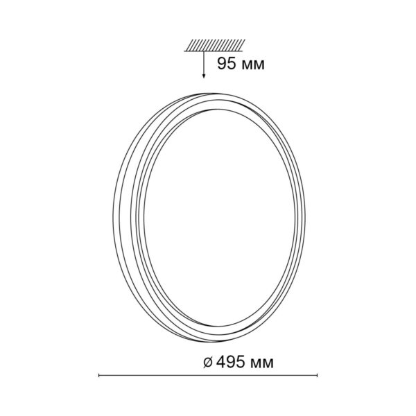 3044/EL PALE SN 028 Светильник пластик/белый/коричневый LED 72Вт 3000-6300К D495 IP43 пульт ДУ NAVIL — изображение 5