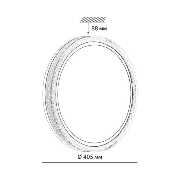 7781/DL MARON SN 000 Светильник пластик/белый/золот. LED 48Вт 3000-6000К D405 IP43 пульт ДУ KRISTY — изображение 5