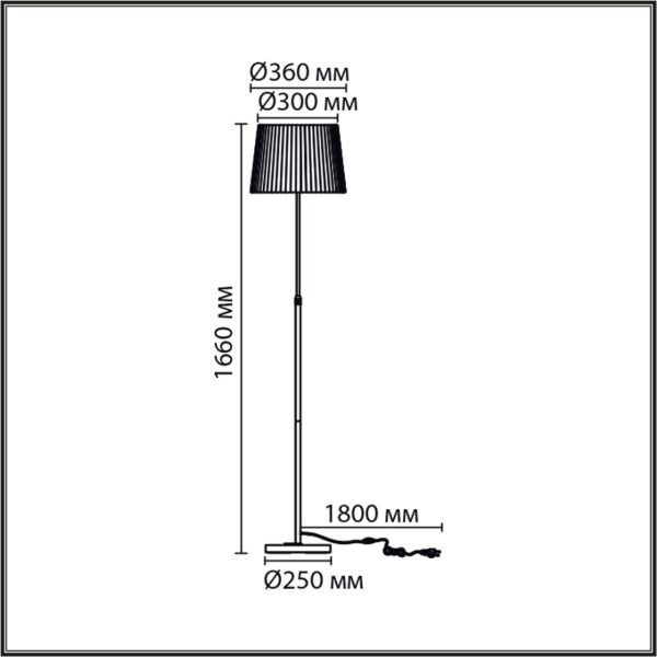 8302/1F MODERNI бронза/черный/бежевый, металл/текстиль Торшер E27 1*60W 220V TUNE — изображение 4