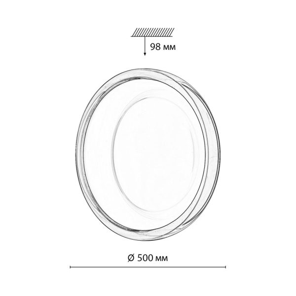 7778/ELN COLOR SN 112 Светильник пластик/белый/розовый LED 76Вт 3000/4000/6000К D500 IP43 CCT PORTMAN — изображение 5
