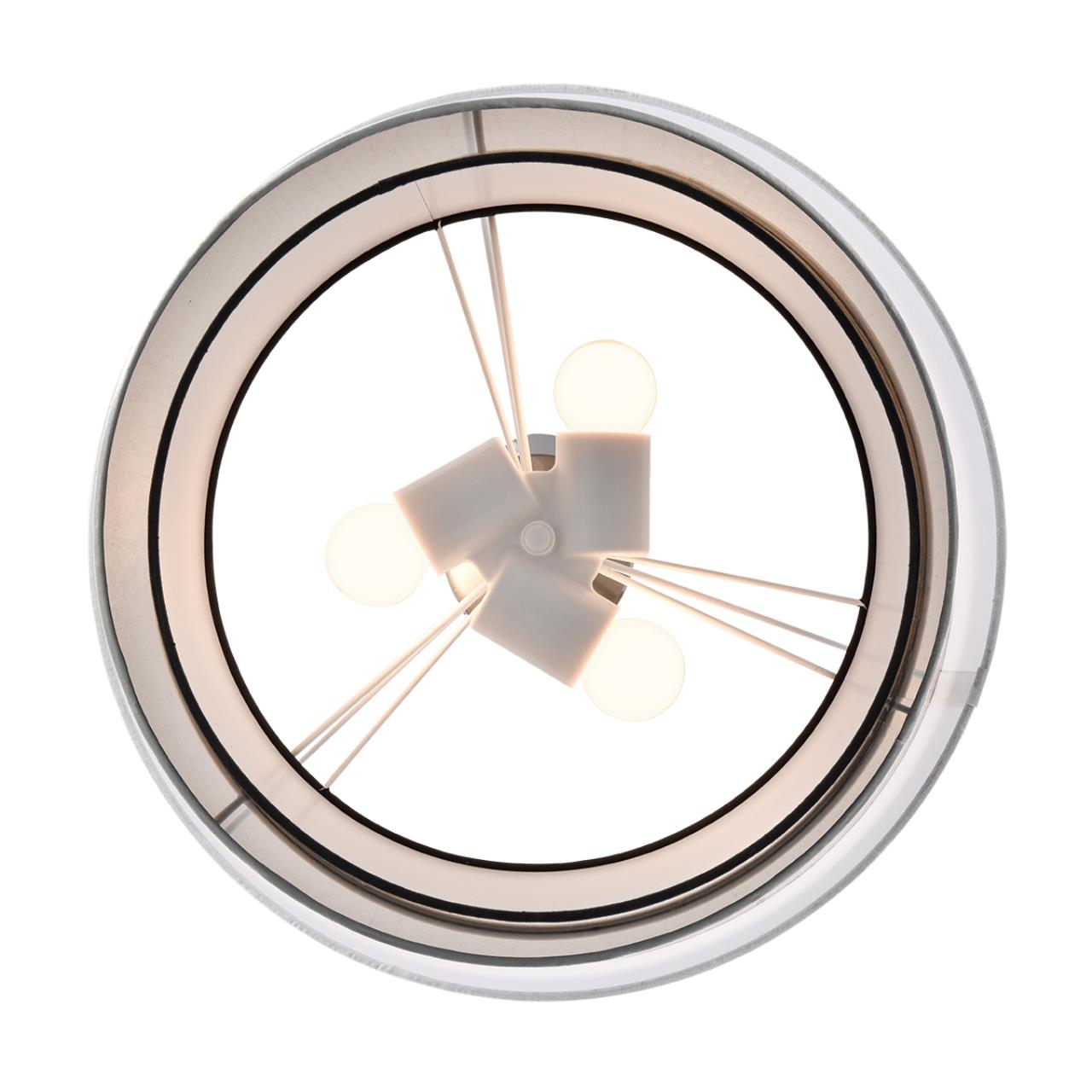 8040/3 MODERNI LN25 136 никель/белый/серебро/черный, металл/текстиль Подвесной светильник Е27 3*60W 220V INDIRA — изображение 5