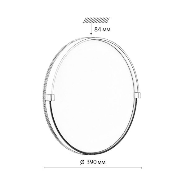 7646/DLN PALE SN 189 Светильник пластик/белый/золотой LED 48Вт 3000/4000/6000К D390 IP43 CCT OLIDI WHITE — изображение 5