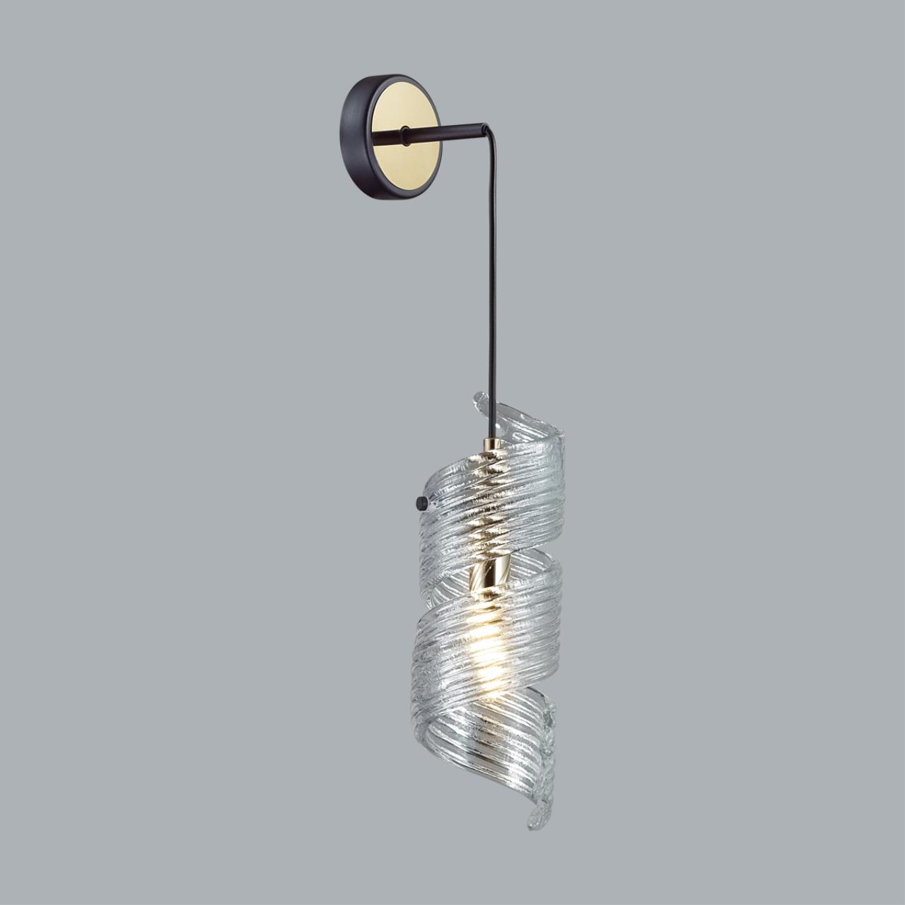 5439/1 MODERN ODL_EX25 87 черный/золото/металл/стекло Подвес/бра E14 1*40W FUSILLI — изображение 6