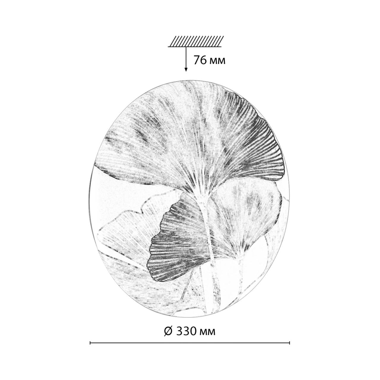 7747/CL PALE SN 124 Светильник светодиодный потолочный пластик/белый/мульти LED 30Вт 4000К D330 IP43 FLOREN — изображение 5