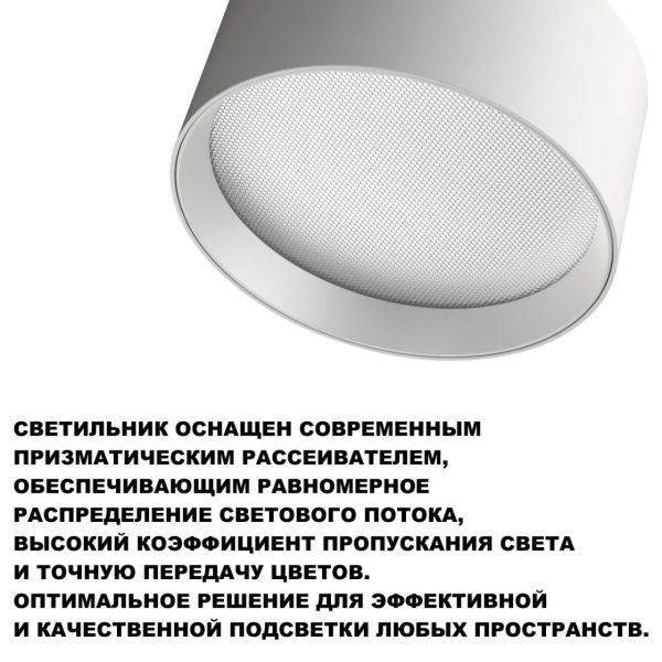 359598 OVER NT25 000 белый Светильник накладной светодиодный с переключ. цв. температуры IP20 LED 24W 220-240V 3000К4000К6000К ORBIS — изображение 5