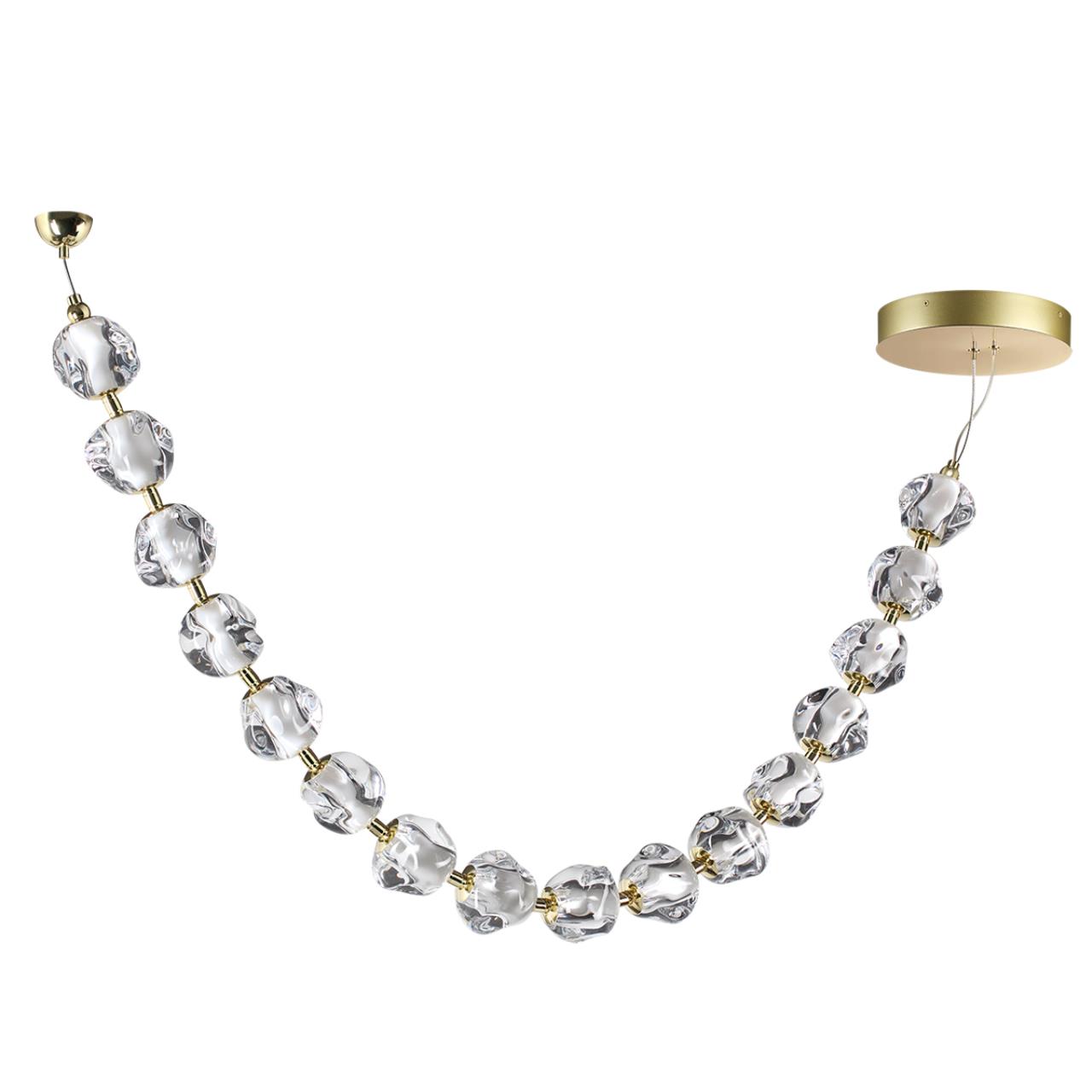 5085/64L L-VISION ODL25 557 золото/прозрачный/металл/акрил Подвес- бусы LED 64W 4000K 3200Лм JEMSTONE — изображение 3