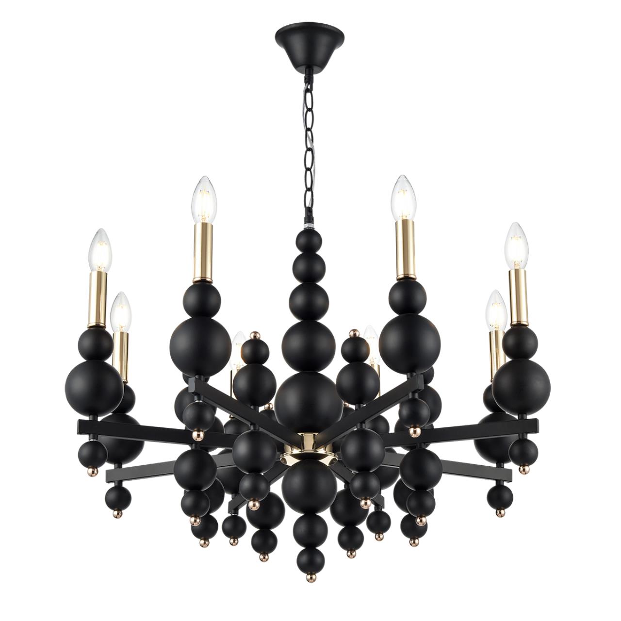 8106/8 MODERNI LN25 120 черный/золото, металл Люстра Е14 8*40W 220V NANA — изображение 3