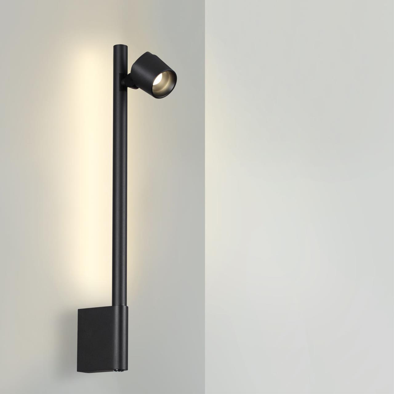 359313 OVER NT24 290 черный Светильник настенный диммируемый (выключатель) IP20 LED 7W+7W 4000K 220-240V FERMO — изображение 6