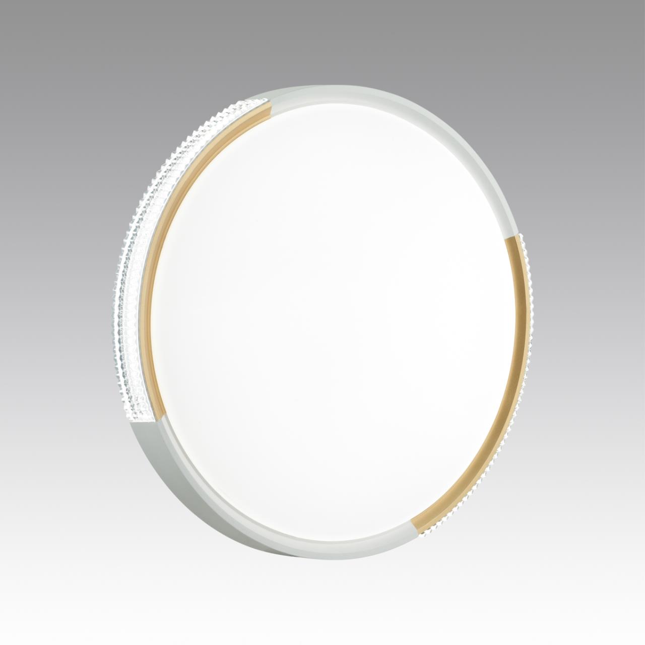 7612/DL PALE SN 184 Светильник пластик/белый/золотистый LED 48Вт 3000-6300K D400 IP43 пульт ДУ VELIO — изображение 7