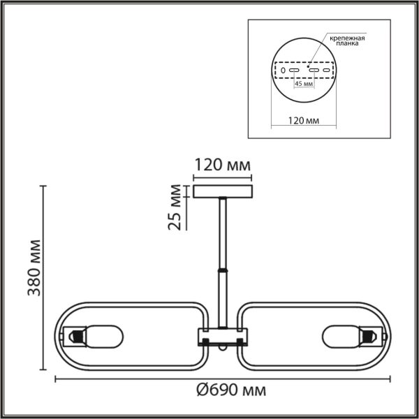 8058/8C COMFI LN24 черный, медь/ металл/ Люстра потолочная E27 8*60W 220V ALMIRA — изображение 5