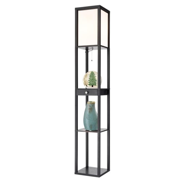8092/1F COMFI LN25 361 черный/белый, дерево/текстиль Торшер Е27 1*60W 220V PRACTIC — изображение 8