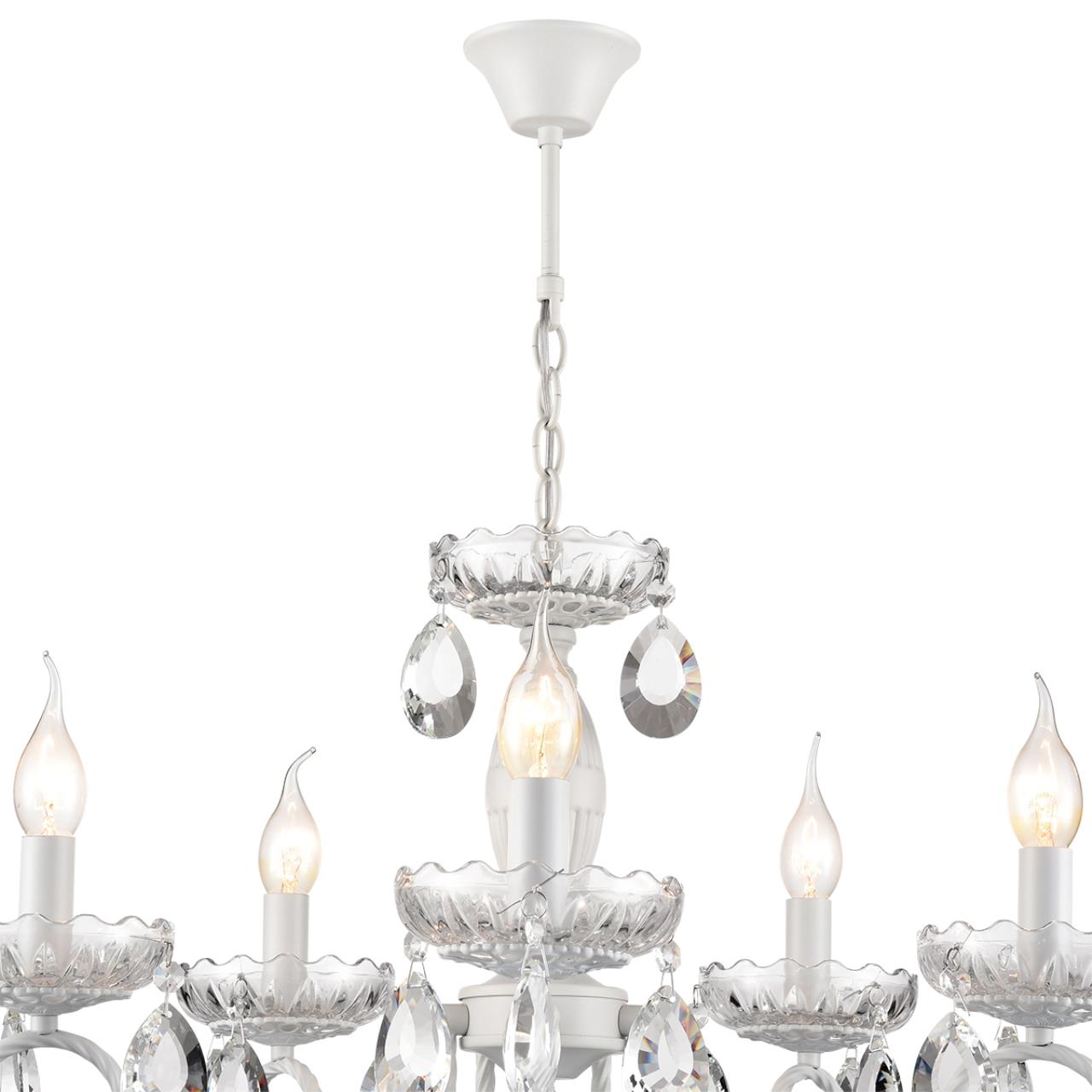 8189/5 CLASSI LN25 23 белый, металл/хрусталь Люстра E14 5*40W 220V SNOW — изображение 5