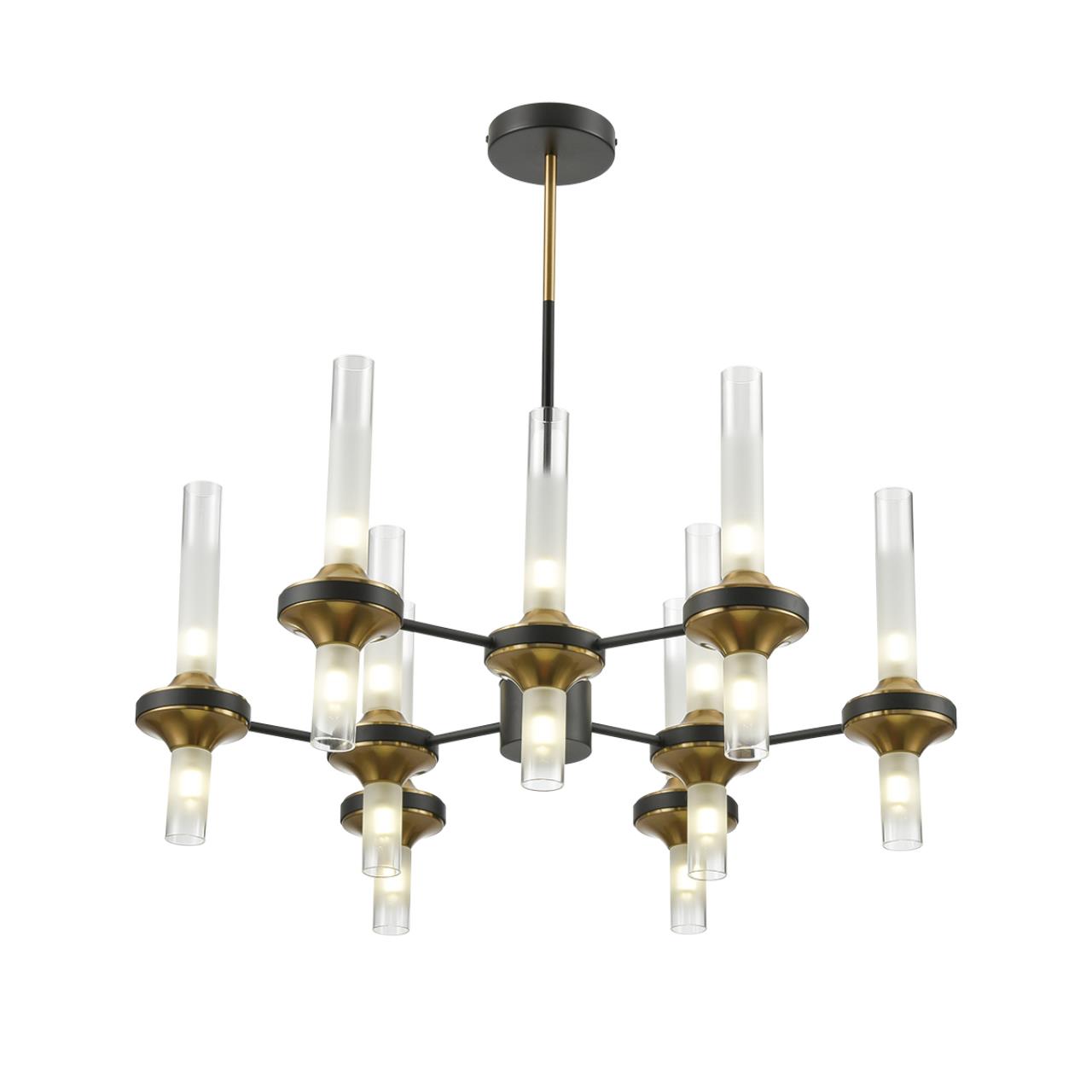 8112/18 NEOCLASSI LN25 26 черный/бронза/прозрачный, металл/стекло Люстра потолочная G9 18*30W 220V TAMARESA — изображение 3