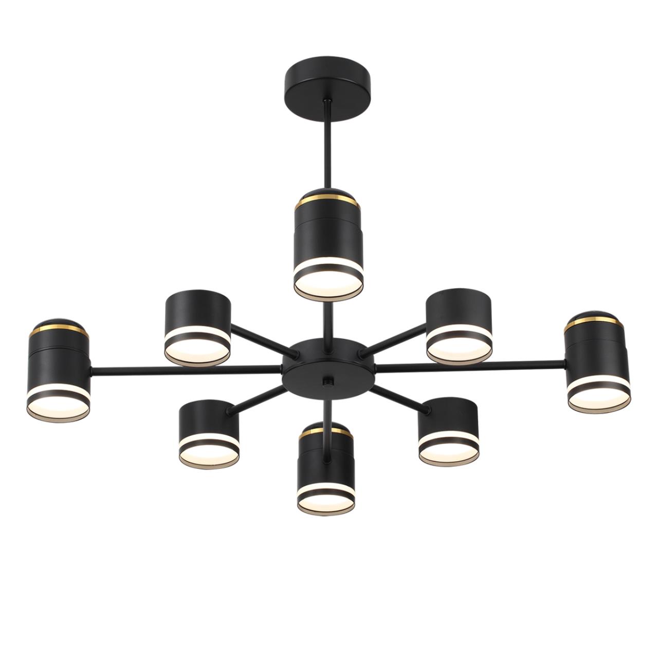 8234/8C COMFI LN25 000 черный, металл/акрил Люстра потолочная LED GX53 8*10W + LED-проектор 4*5W 2700К 220V VIRSAVA — изображение 3