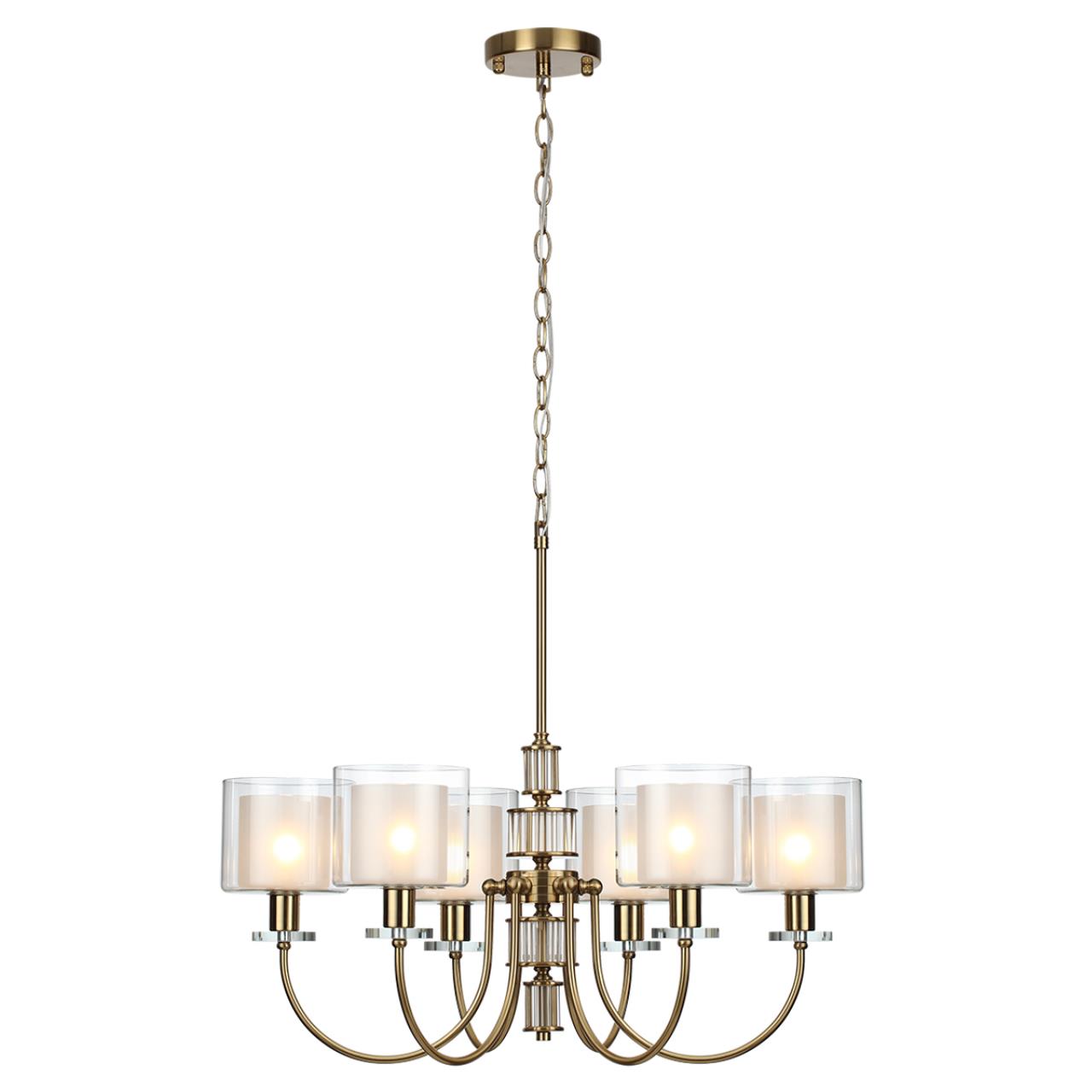 5088/6 CLASSIC ODL25 655 античная бронза/стекло Люстра E14 6*40W SAGA — изображение 4