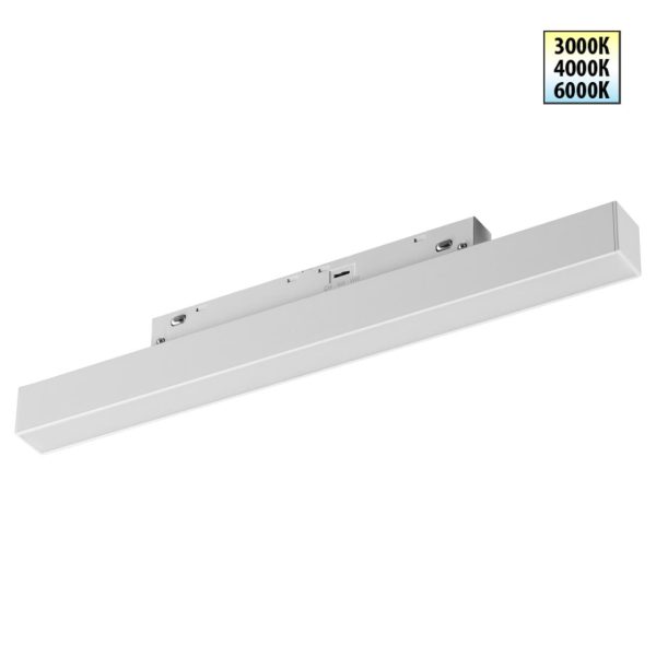 359616 SHINO NT25 000 белый Трековый светильник для низков. шинопровода с переключ. цв. темпер. IP20 LED 3000К4000К6000К 10W 48V FLUM