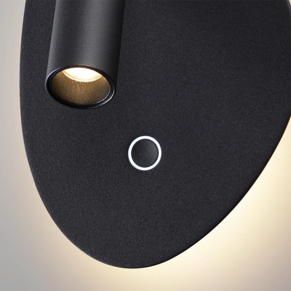 7182/9WL HIGHTECH ODL26 Настенный светильник  черный/металл IP20 LED 9W 580Лм 2700K/3300K/4000K 120° 220-240V ROY — изображение 3