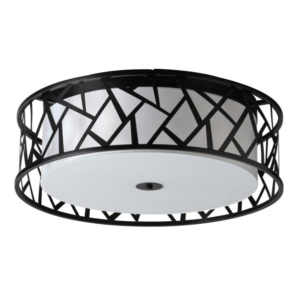 7700/60L AVRA LED SN 056 Светильник металл/ткань/стекло/белый/черный LED 60Вт 3000-6000K D600 IP20 пульт ДУ FABIANA — изображение 3