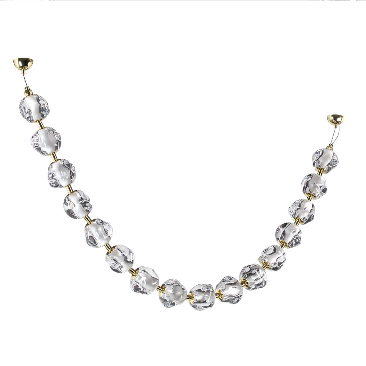 5085/64L L-VISION ODL25 557 золото/прозрачный/металл/акрил Подвес- бусы LED 64W 4000K 3200Лм JEMSTONE