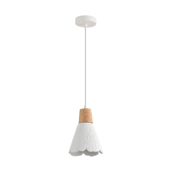 8352/1B SUSPENTIONI белый/бежевый, металл/дерево/цемент Подвес E27 60W 220V EOLIANA