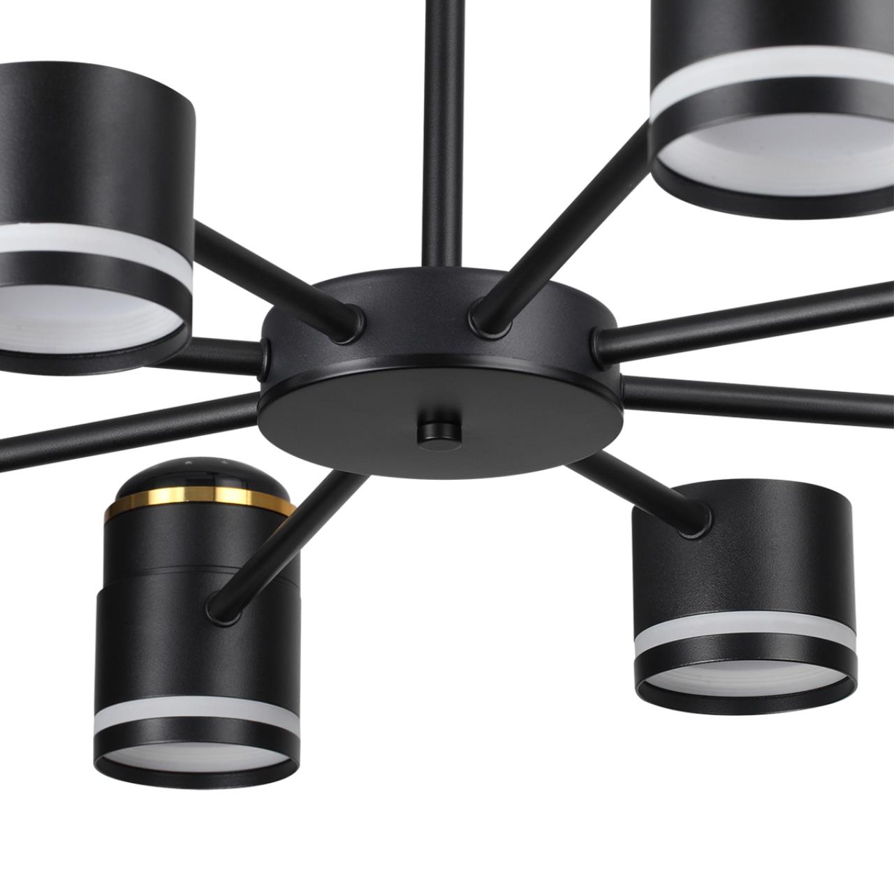 8234/8C COMFI LN25 000 черный, металл/акрил Люстра потолочная LED GX53 8*10W + LED-проектор 4*5W 2700К 220V VIRSAVA — изображение 4