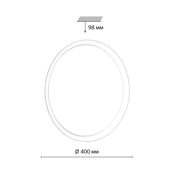 7776/DLN PALE SN 110 Светильник пластик/белый LED 48Вт 3000/4000/6000К D400 IP43 CCT JOLLY — изображение 5