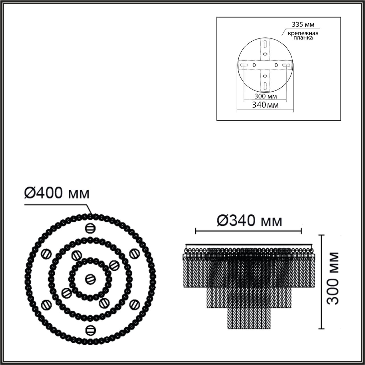 6576/11CR CLASSI LN24 черный/прозрачный/металл/стекло Люстра потолочная G9 11*20W 220V SPIRALS — изображение 4