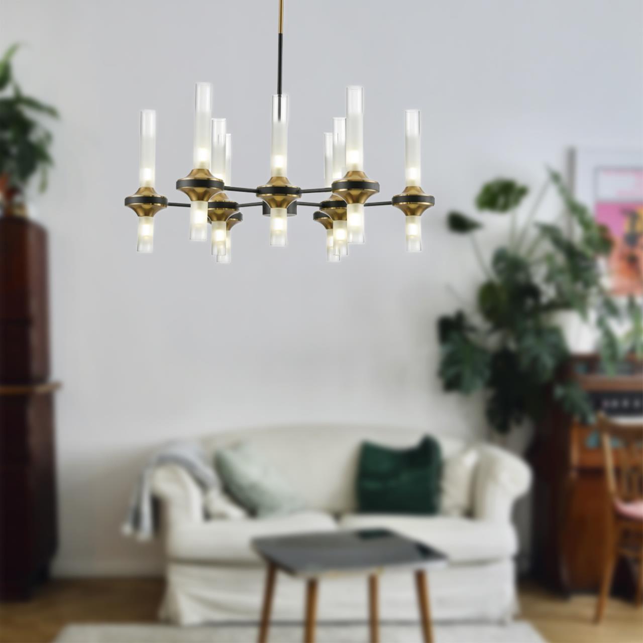 8112/18 NEOCLASSI LN25 26 черный/бронза/прозрачный, металл/стекло Люстра потолочная G9 18*30W 220V TAMARESA — изображение 8