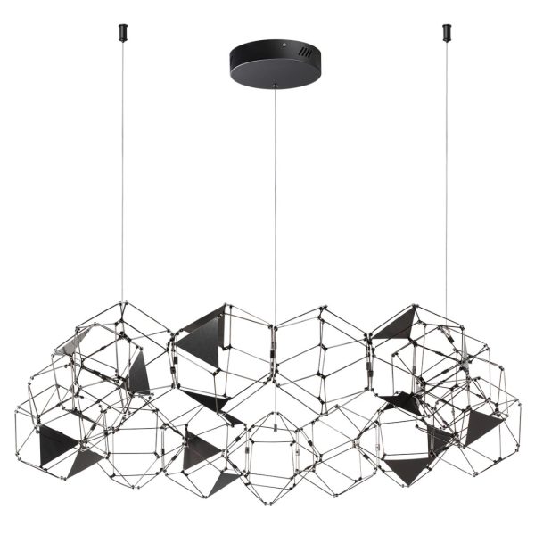 5087/68L L-VISION ODL25 505 черный хром/металл Люстра LED 68W 4000K 3740Лм TRELLIS — изображение 3