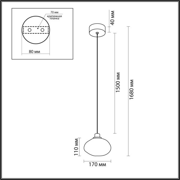7045/4L L-VISION ODL25 413 Подвесной светильник зеленый/бронз/металл/стекло IP20 LED 4W 3000K 220V MELA — изображение 7