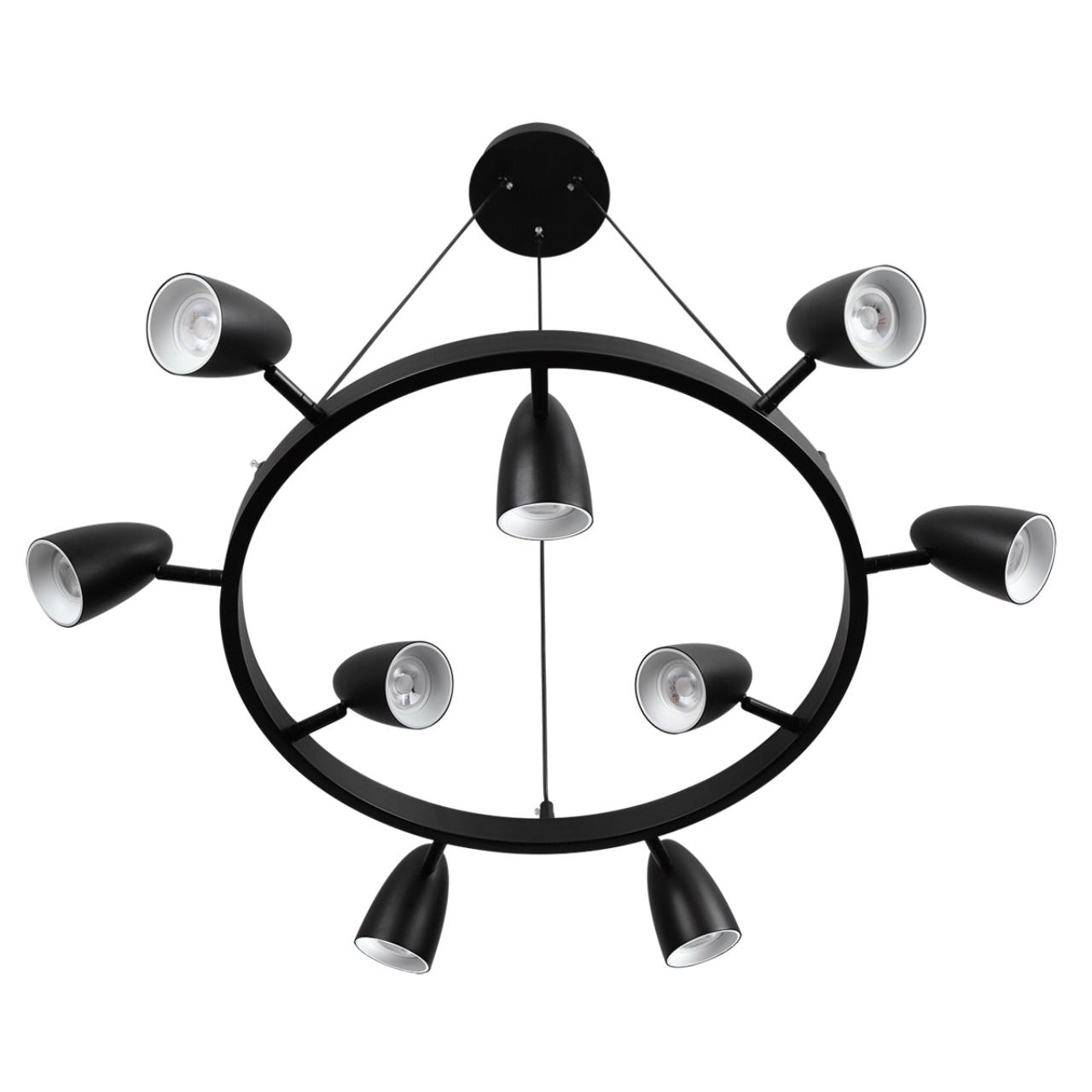 8237/9 COMFI LN25 210 черный, металл Светильник подвесной GU10 LED 9*7W 220V ILMINA — изображение 5