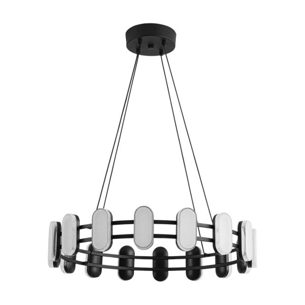 8342/35L LEDIO LN черный/белый металл/акрил Люстра подвесная LED 35W 4000K 220V OVELA