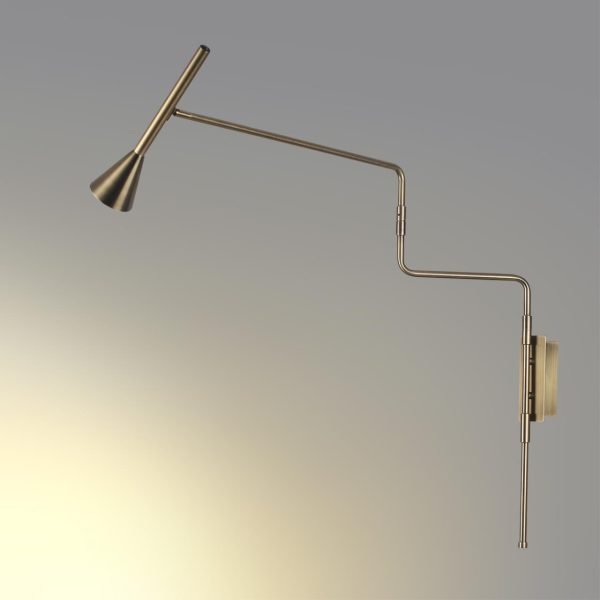 7032/1W HIGHTECH ODL25 677 Настенный светильник бронзов/металл/металл с выкл. IP20 LED GU10 9W  220V IZZY — изображение 6