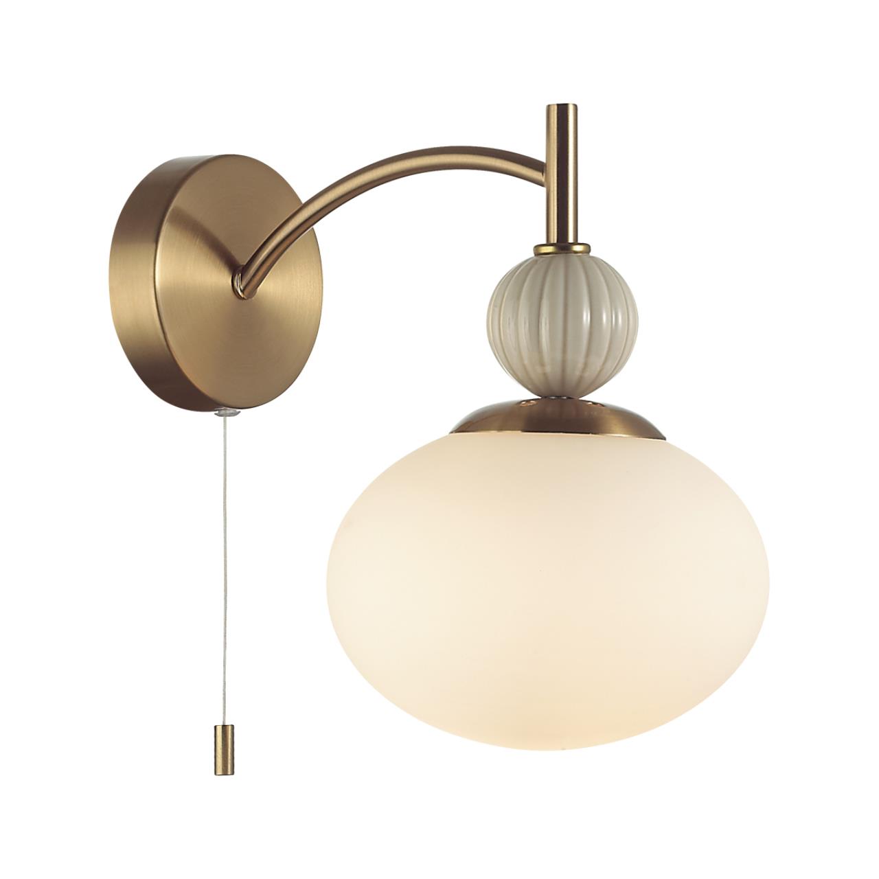 8272/1W NEOCLASSI латунь/бежевый/белый, металл/керамика/стекло Бра Е14 1*40W 220V GLORIYA — изображение 3