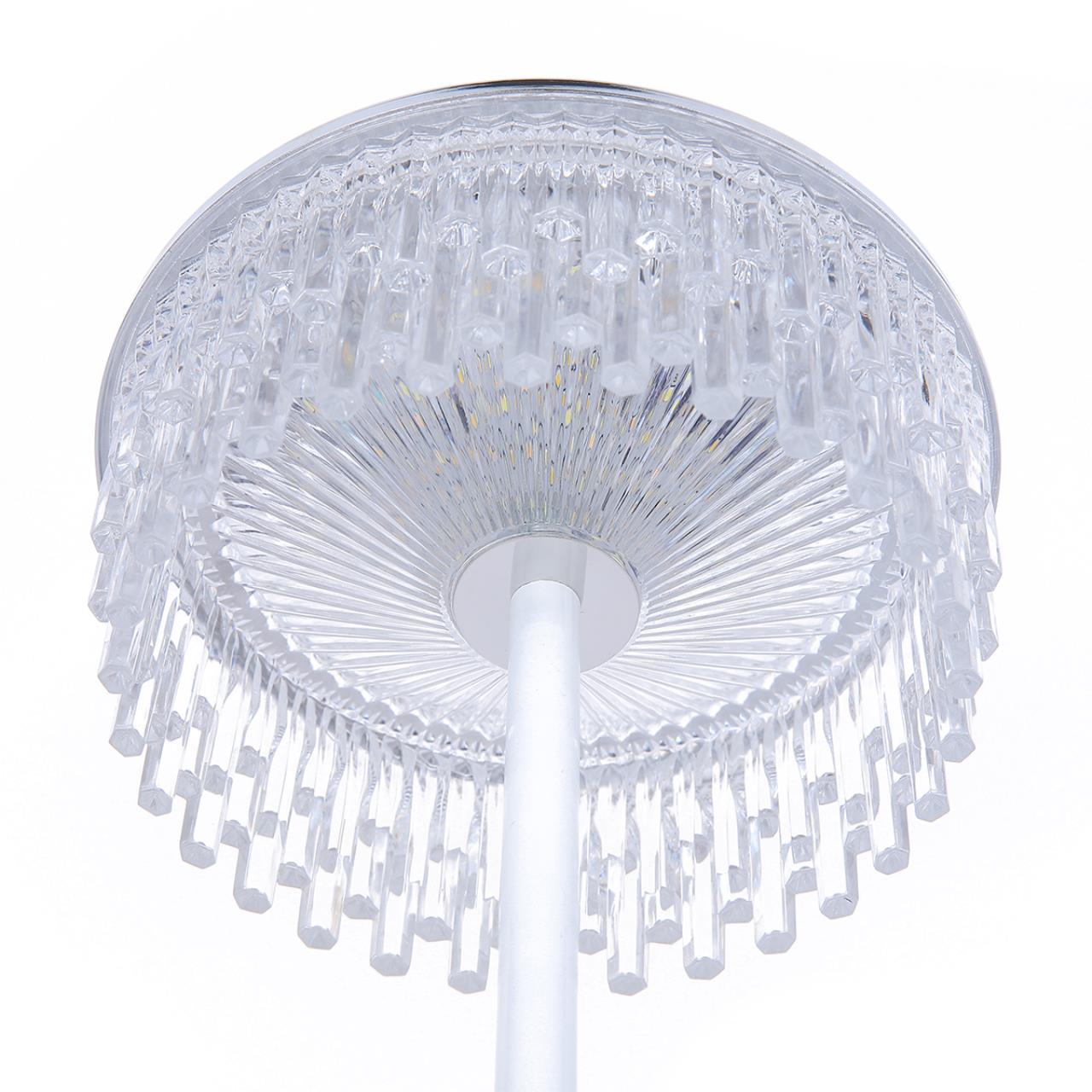 8253/1TL LEDIO LN25 393 серебро/белый/прозрачный, металл/акрил Настольная лампа LED 7W 4000К 220V SATIANA — изображение 6