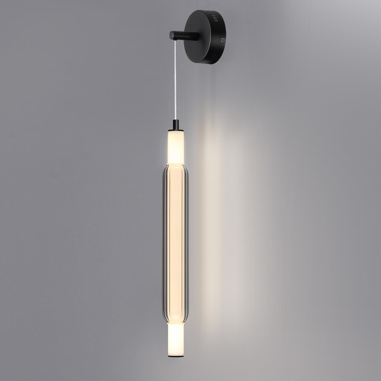 6556/15WL LEDIO LN25 237 черный/дымчатый/металл/акрил, стекло Бра LED 15W 4000К 220V TRENDY — изображение 4