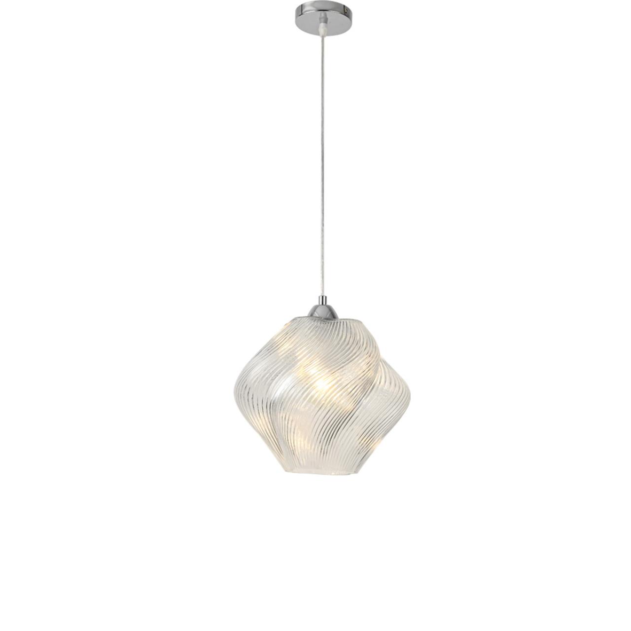 8288/1A MODERNI хром/прозрачный, металл/стекло Подвес E27 1*60W 220V TIDE — изображение 3