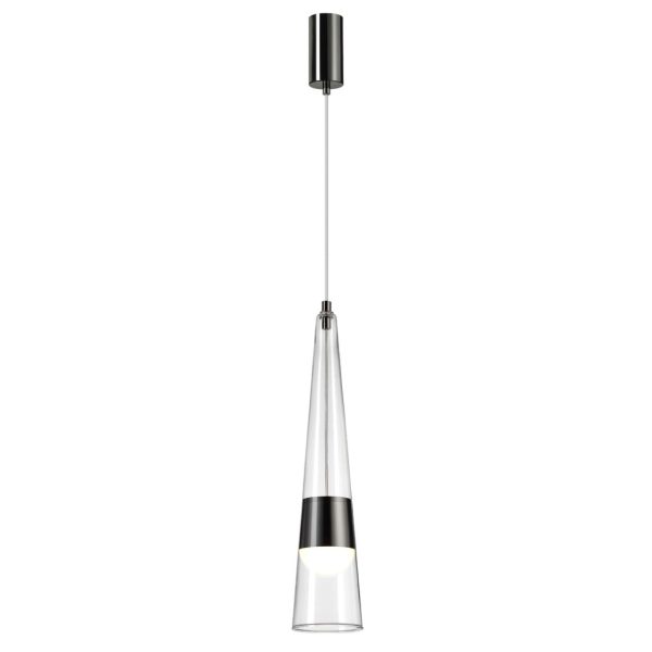 5044/12L L-VISION ODL24 435 глянц.темн.хром/прозрачный/металл/стекло Подвес LED 12W 3000K 1334Лм LUMP — изображение 3