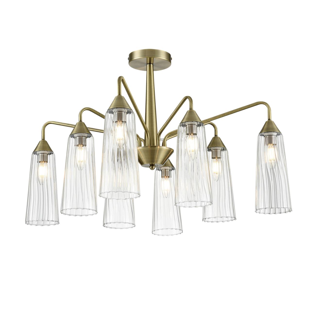 6584/8C MODERNI LN25 94 бронза/прозрачный, металл/стекло Люстра потолочная E14 8*40W 220V DOLIANA — изображение 3