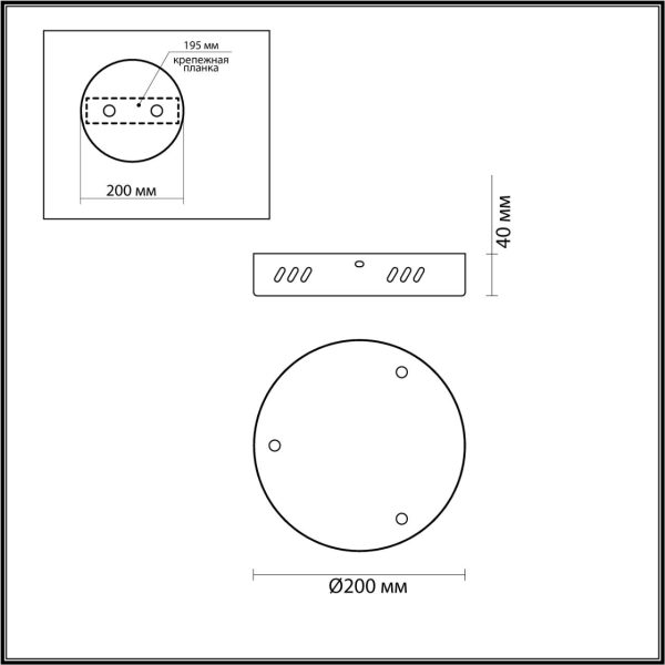 6531/3L LEDIO LN23 215 латунь Основание для подвеса   220V ECHO — изображение 3