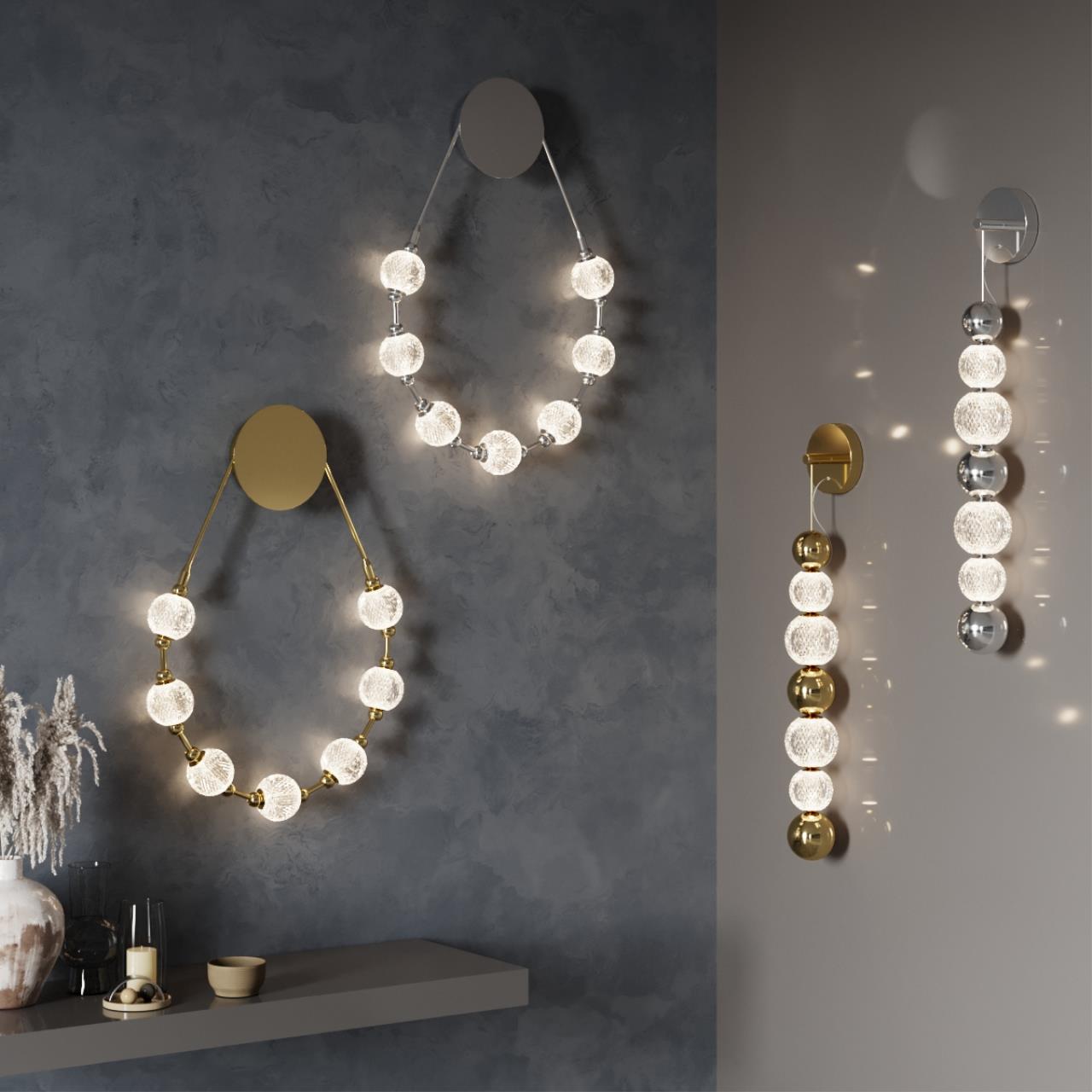 5007/25WL L-VISION ODL23 467 хром/прозрачный/металл/акрил Бра LED 25W 4000K 1555Лм CRYSTAL — изображение 5