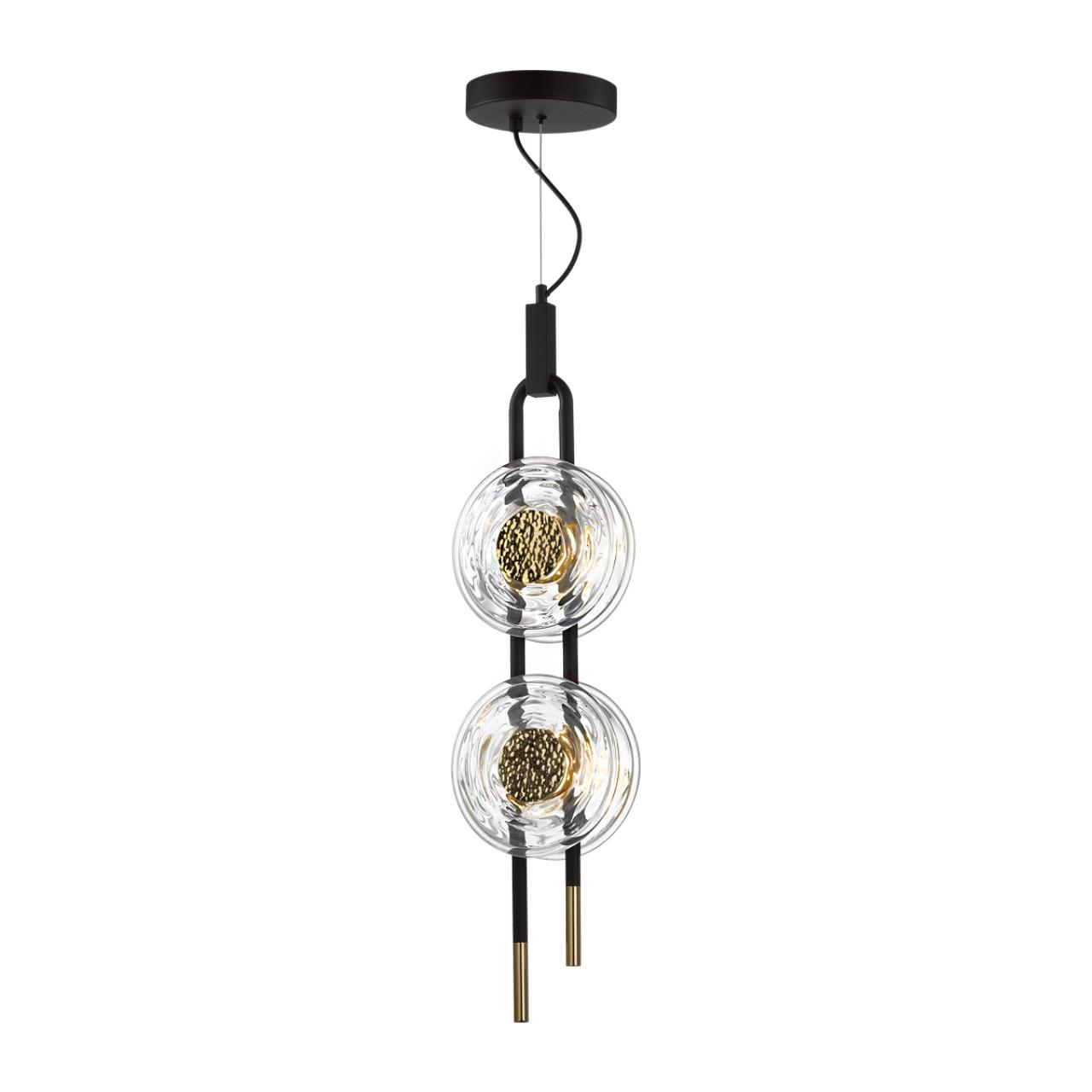 5407/23L MODERN ODL_EX24 135 черный/золотой/металл/стекло Подвес LED 23W 3000K 1940Лм MAGNET — изображение 3