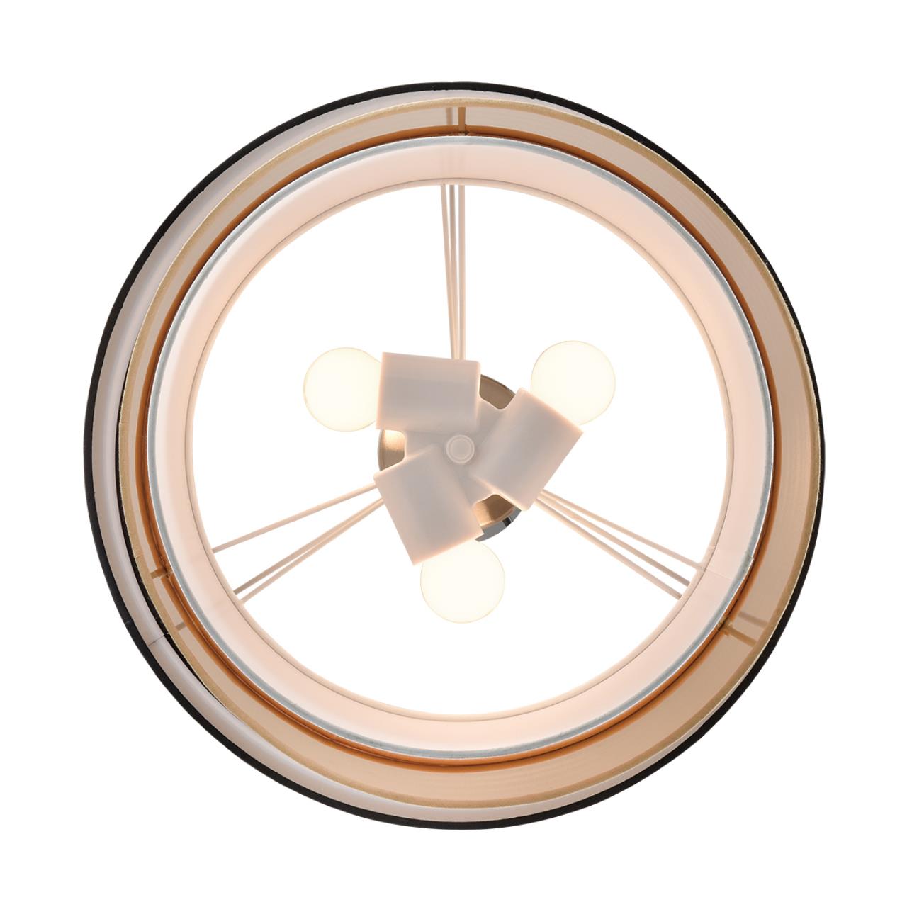 8041/3 MODERNI LN25 136 никель/черный/золото/белый, металл/текстиль Подвесной светильник Е27 3*60W 220V INDIRA — изображение 5