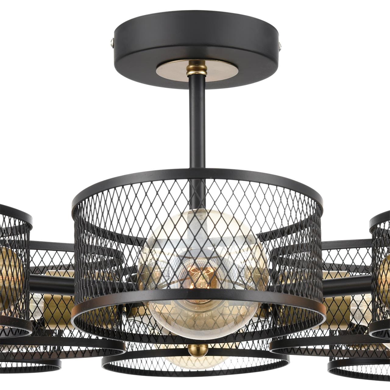 8193/8C COUNTY LN25 256 черный/медный, металл Люстра потолочная E27 8*60W 220V VIVANA — изображение 5