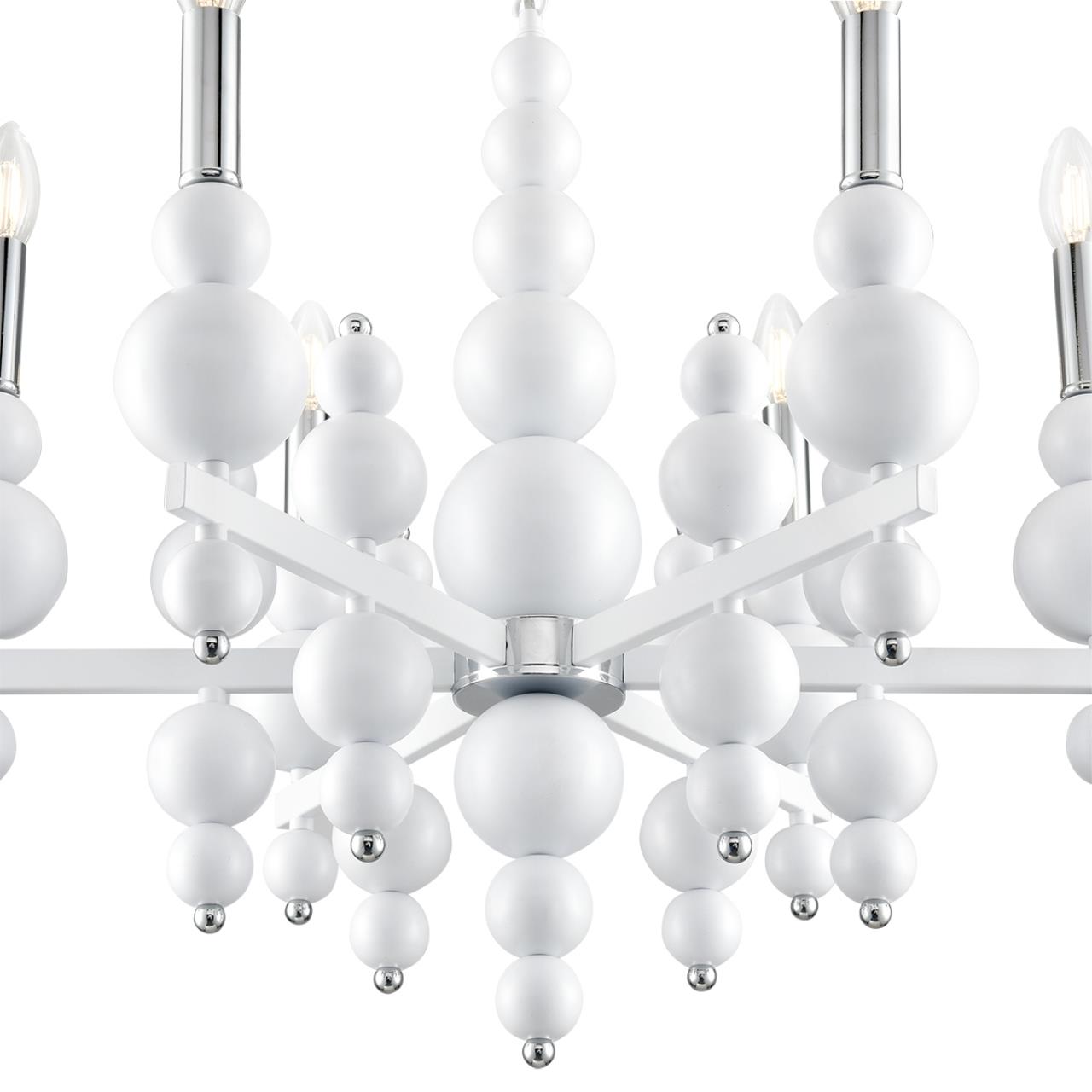 8260/6 MODERNI LN26 белый/хром, металл Люстра E14 6*40W 220V NANA — изображение 4