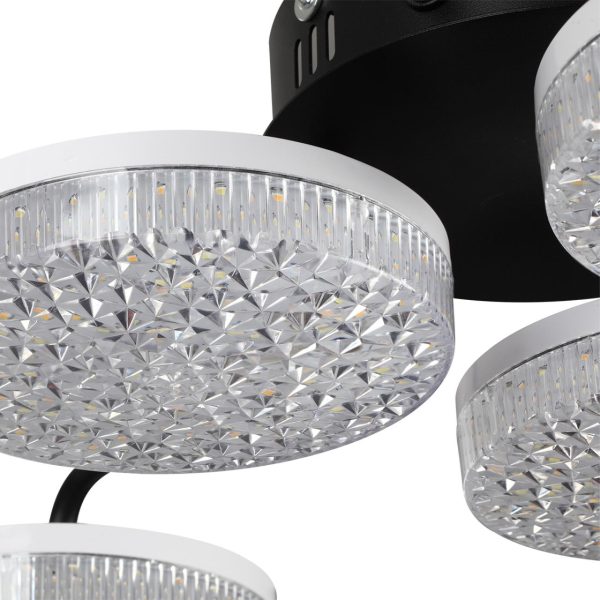 8236/6CL LEDIO LN25 000 черный, металл/акрил Люстра потолочная с пультом ДУ LED 85W 3000-6000К 220V DIDANA — изображение 5