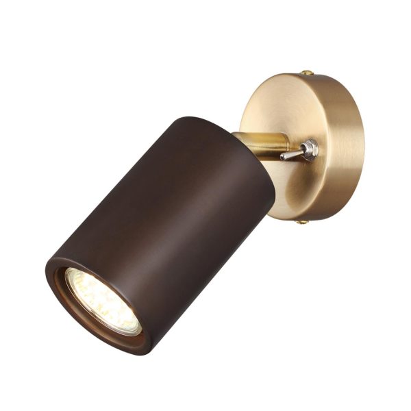 7062/1W MINIMA ODL25 237 Настенный светильник темное дерево/металл с выкл. IP20 GU10 LED 7W 220V CAUCHO — изображение 4