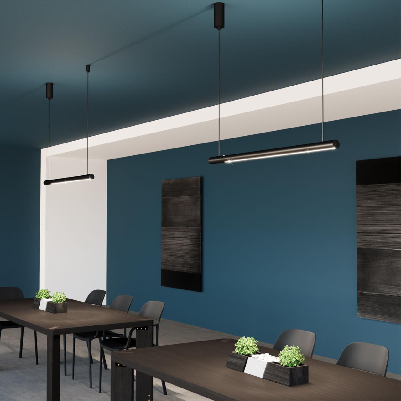 359307 OVER NT24 284 черный Светильник подвесной диммируемый со сменой цв.температуры (сенсор) IP20 LED 14W 2700/4000/6000K 220-240V FERMO — изображение 6